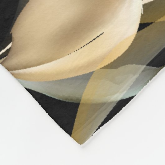 Abstrakte Ginkgo-Blätter. Luxus Glitzer Ginkgo on Fleecedecke (Ecke)