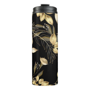 Abstrakte Ginkgo-Blätter. Luxus Glitzer Ginkgo on Thermosbecher