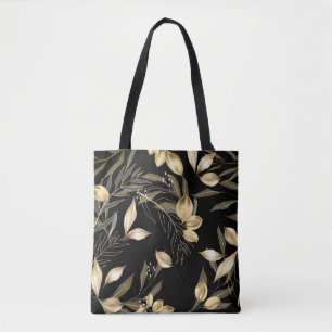 Abstrakte Ginkgoblätter. Luxus-Glitter-Ginkgo auf Tasche