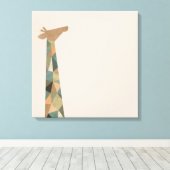 Abstrakte Giraffe Leinwanddruck (Insitu (Holzboden))