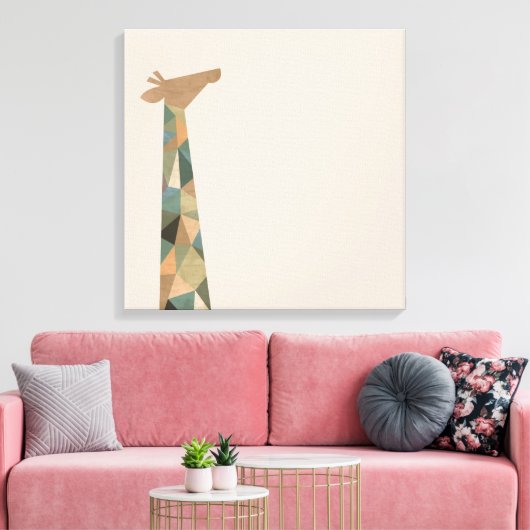Abstrakte Giraffe Leinwanddruck (Insitu (Wohnzimmer))