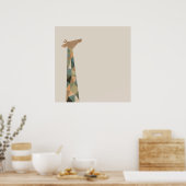 Abstrakte Giraffe Poster (Küche)