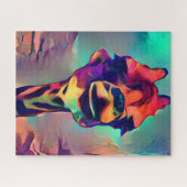 Abstrakte Giraffe | Schwer Puzzle (Horizontal)