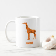 Abstrakte Giraffe Silhouette Monogramm
