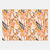 Abstrakte Giraffen in Rosa Geschenkpapier Set (Vorderseite)