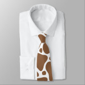 Abstrakte Giraffenmuster braun und weiß Krawatte (Gebunden)