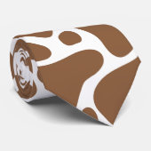 Abstrakte Giraffenmuster braun und weiß Krawatte (Gerollt)