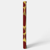 Abstrakte Giraffenmuster in Gold und Rot Samsung Galaxy Hülle (Linke Seite)