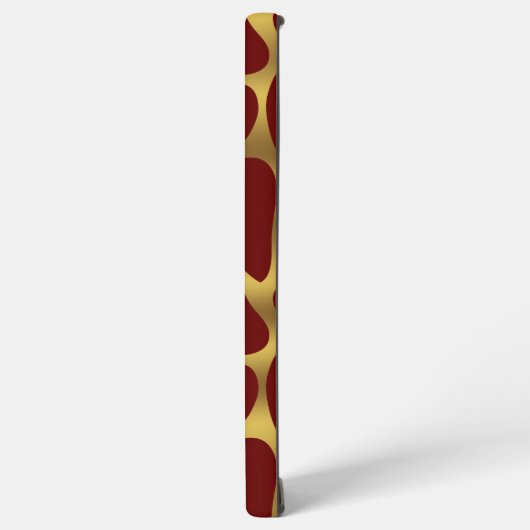 Abstrakte Giraffenmuster in Gold und Rot Samsung Galaxy Hülle (Linke Seite)