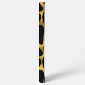 Abstrakte Giraffenmuster in Gold und Schwarz Samsung Galaxy Hülle (Linke Seite)
