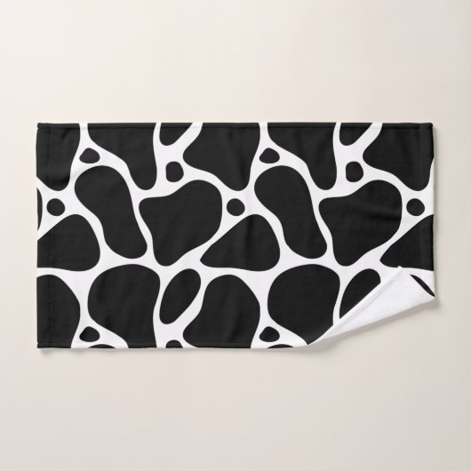 Abstrakte Giraffenmuster in Schwarzweiß Badhandtuch Set (Handtuch)