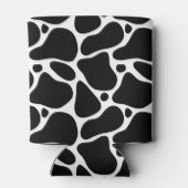 Abstrakte Giraffenmuster in Schwarzweiß Dosenkühler (Rückseite)