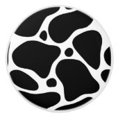 Abstrakte Giraffenmuster in Schwarzweiß Keramikknauf (Vorderseite)