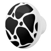 Abstrakte Giraffenmuster in Schwarzweiß Keramikknauf (Rechts)