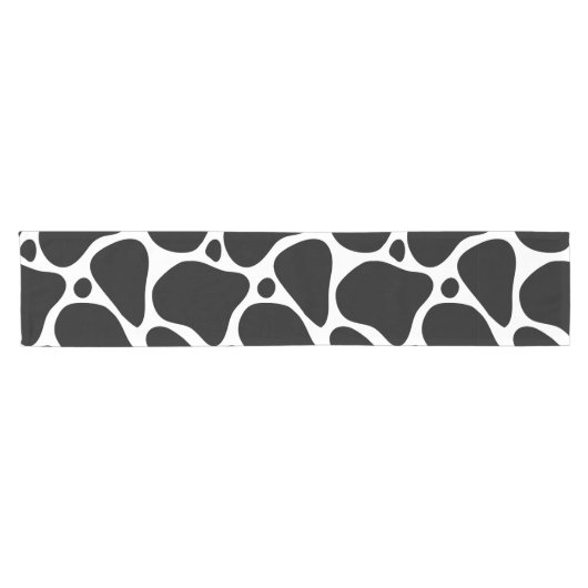 Abstrakte Giraffenmuster in Schwarzweiß Kurzer Tischläufer (Horizontal)