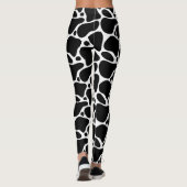 Abstrakte Giraffenmuster in Schwarzweiß Leggings (Rückseite)