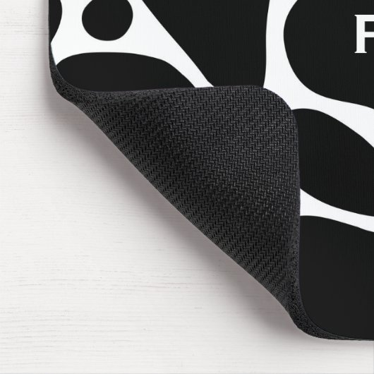 Abstrakte Giraffenmuster in Schwarzweiß Mousepad (Ecke)