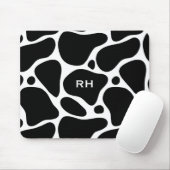 Abstrakte Giraffenmuster in Schwarzweiß Mousepad (Mit Mouse)