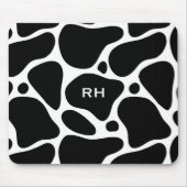 Abstrakte Giraffenmuster in Schwarzweiß Mousepad (Vorne)