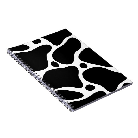 Abstrakte Giraffenmuster in Schwarzweiß Notizblock (Rechte Seite)