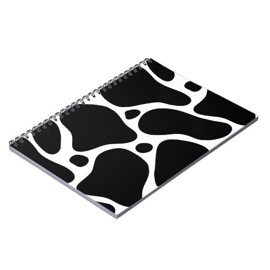 Abstrakte Giraffenmuster in Schwarzweiß Notizblock (Linke Seite)