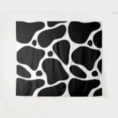 Abstrakte Giraffenmuster in Schwarzweiß Wandteppich (Vorderseite (Horizontal))
