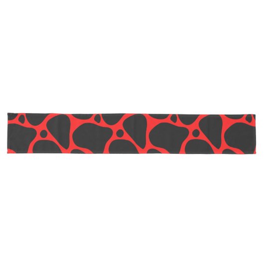 Abstrakte Giraffenmuster Schwarz/Rot Großer Tischläufer (Horizontal)