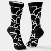 Abstrakte Giraffensocken in Schwarzweiß Socken (Gewinkelt)