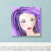 Abstrakte Girl-Leinwand Leinwanddruck (Insitu (Holzboden))