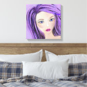 Abstrakte Girl-Leinwand Leinwanddruck (Insitu (Schlafzimmer))