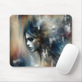 Abstrakte Girl-Malerei Mousepad (Mit Mouse)