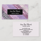 *~* Abstrakte Girly Chic Feminine Feminine Erlebni Visitenkarte (Vorne/Hinten)