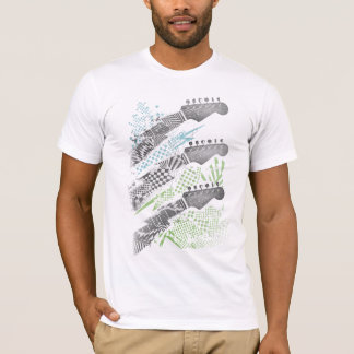 Abstrakte Gitarre geht den T - Shirt der Männer