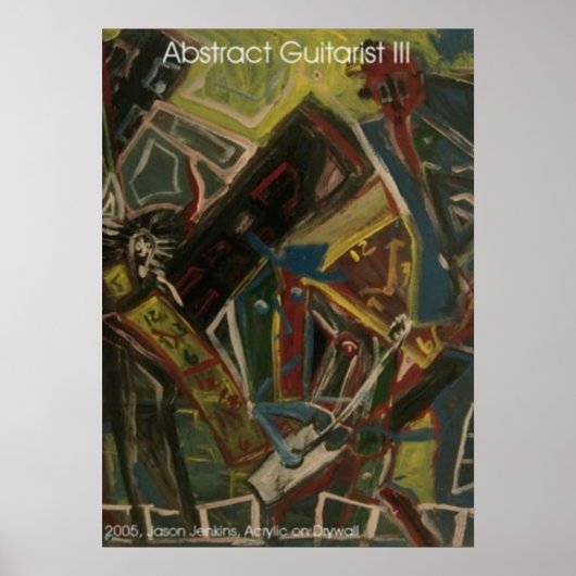 Abstrakte Gitarre III Poster (Vorne)