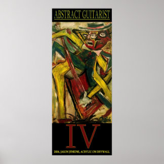 Abstrakte Gitarre IV Poster