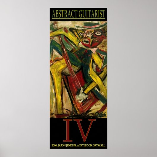 Abstrakte Gitarre IV Poster (Vorne)