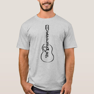 Abstrakte Gitarre-Logo schwarz T-Shirt
