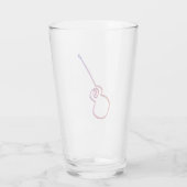 Abstrakte Gitarre - Minimalistische Linie Art Glas (Rückseite)
