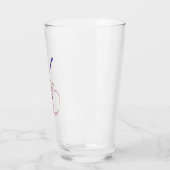 Abstrakte Gitarre - Minimalistische Linie Art Glas (Links)