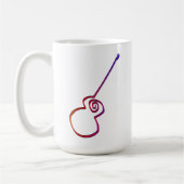 Abstrakte Gitarre - Minimalistische Linie Art Kaffeetasse (Links)