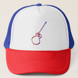 Abstrakte Gitarre - Minimalistische Linie Art Truckerkappe