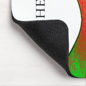 Abstrakte Gitarre rot und gelb Mousepad (Ecke)