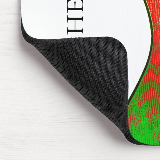 Abstrakte Gitarre rot und gelb Mousepad (Ecke)