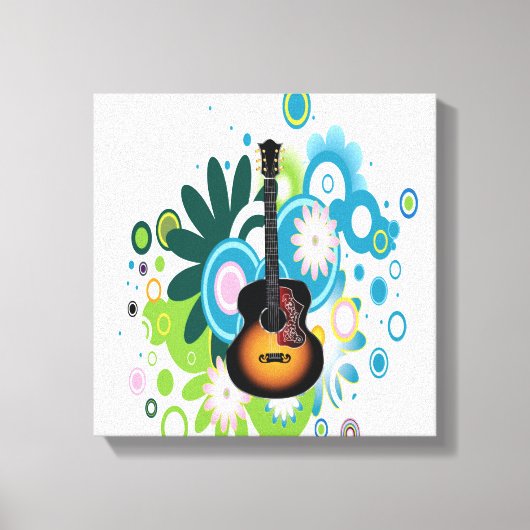 Abstrakte Gitarre ummantelte Canvas Leinwanddruck (Vorderseite)