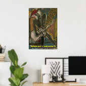 Abstrakte Gitarre V Poster (Heimbüro)