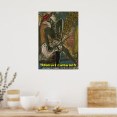 Abstrakte Gitarre V Poster (Küche)