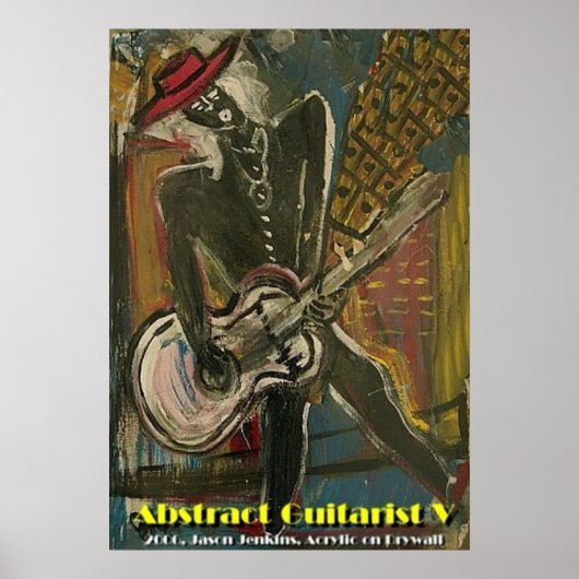 Abstrakte Gitarre V Poster (Vorne)