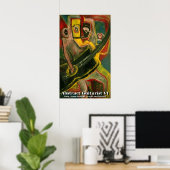 Abstrakte Gitarre VI Poster (Heimbüro)