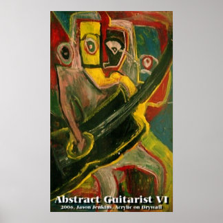 Abstrakte Gitarre VI Poster