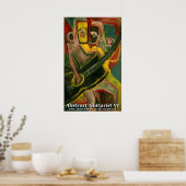 Abstrakte Gitarre VI Poster (Küche)